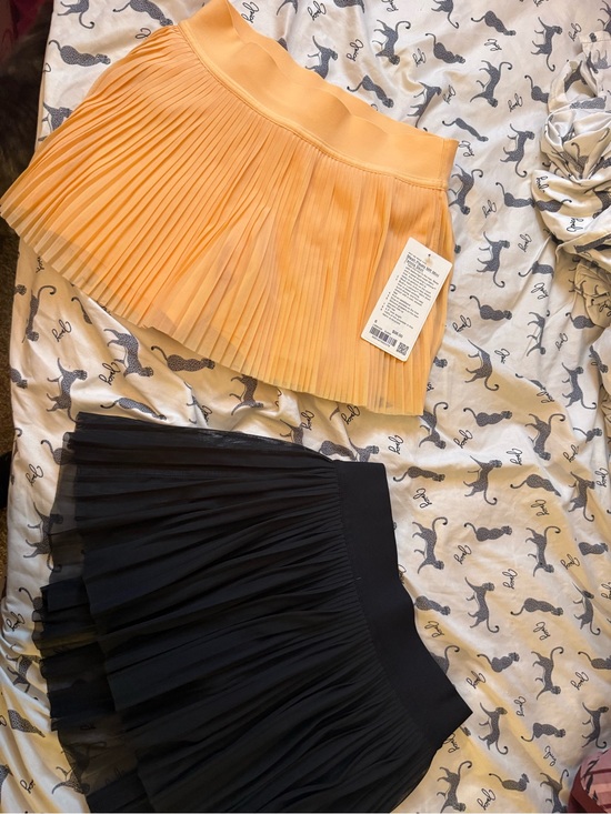 lululemon athletica Dresses & Skirts - lululemon athletica Pleated Mini Skirts - Orange and Black